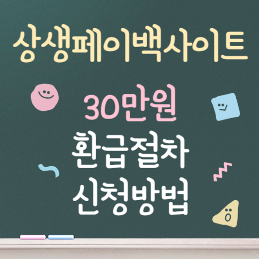 상생페이백 신청방법 사이트 30만원 환급절차