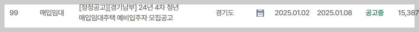 [경기남부] 24년 4차 청년 매입임대주택 예비입주자 모집공고