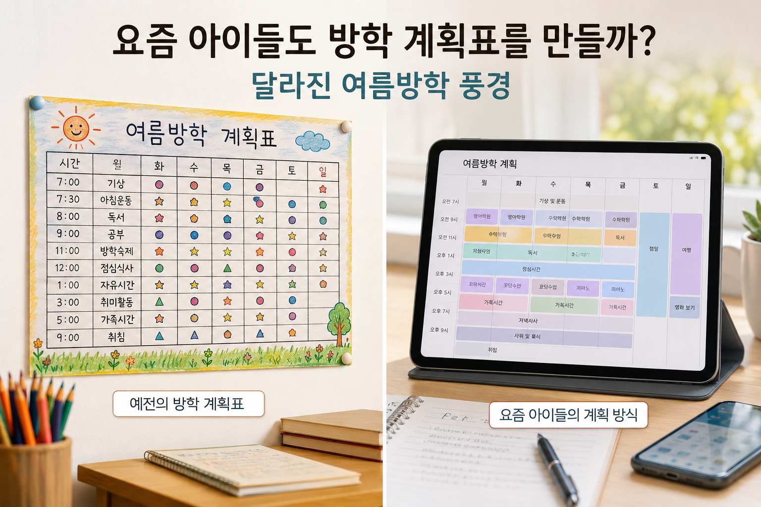 방학계획표 비교