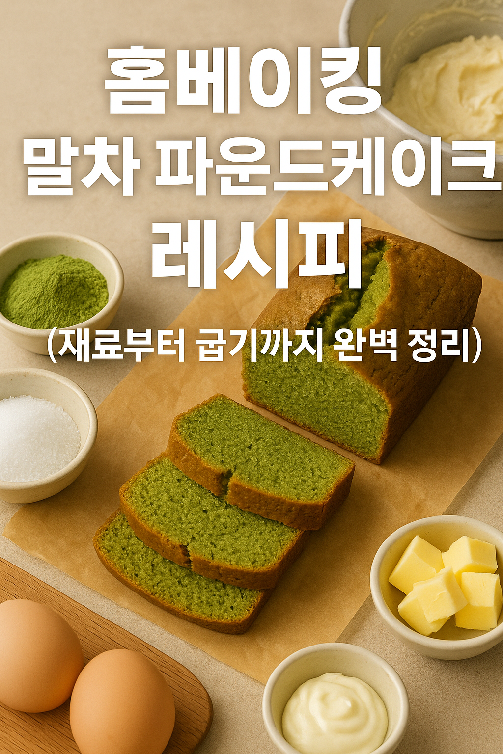 말차 파운드케이크 레시피