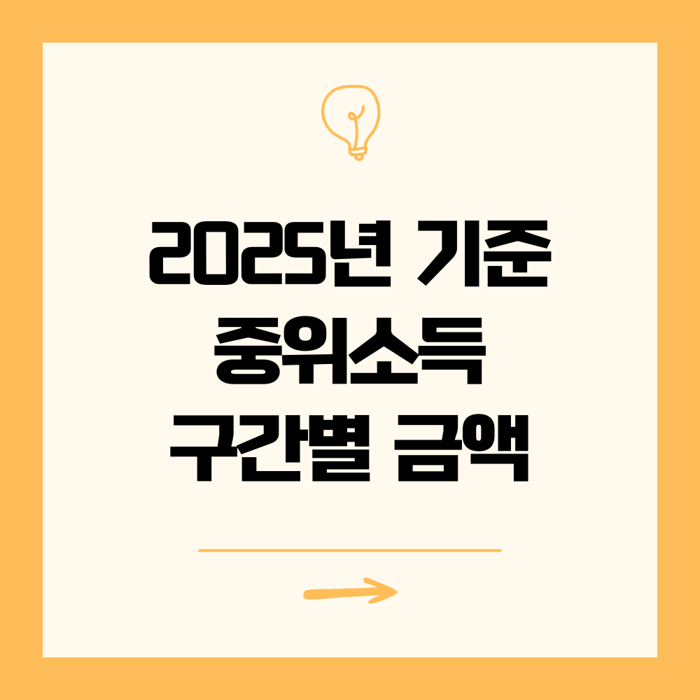 2025년 기준 중위소득 구간별 금액