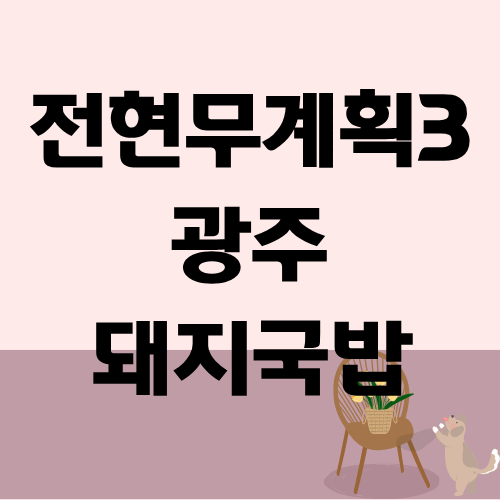 전현무계획3 광주 돼지국밥