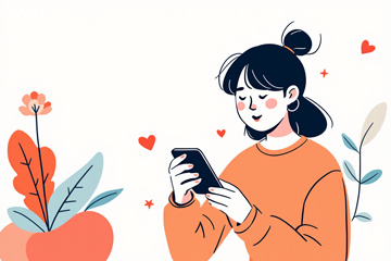 스마트폰으로 에너지바우처 조회하는 청년