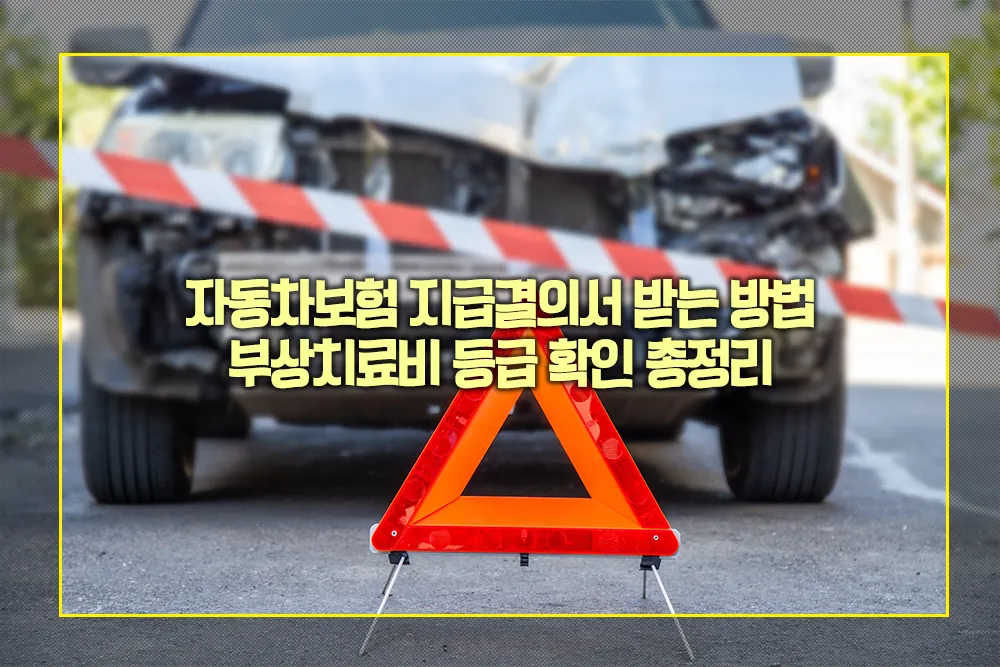 자동차보험 지급결의서 받는 방법 부상치료비 등급 확인