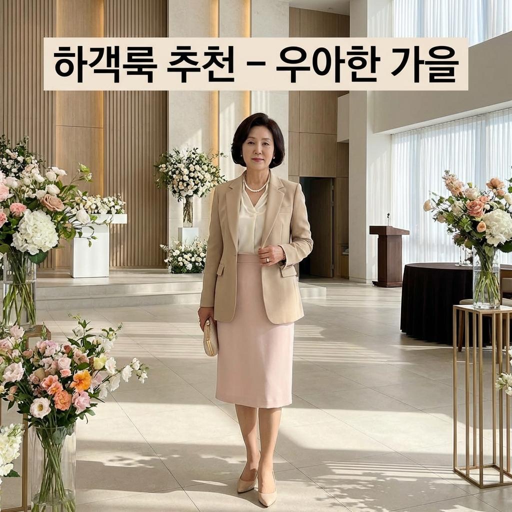 결혼식 하객룩으로 손색없는 60대 자켓 코디