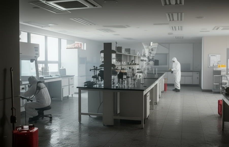 청소&middot;복구를 마치고 약 90% 정도 복구 완료된 모습 1장