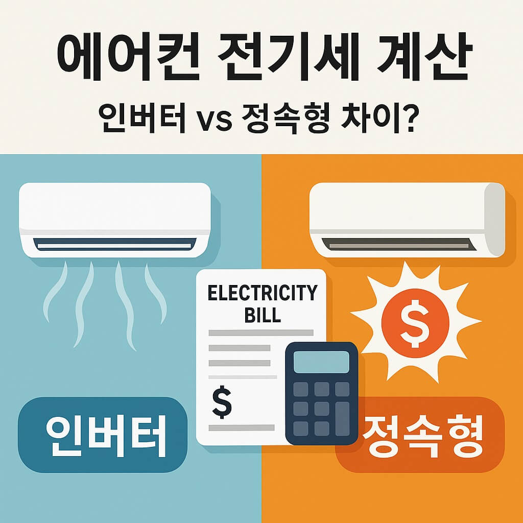 에어컨 전기세 계산 방법 완벽 정리: 인버터 vs 정속형 비교까지!