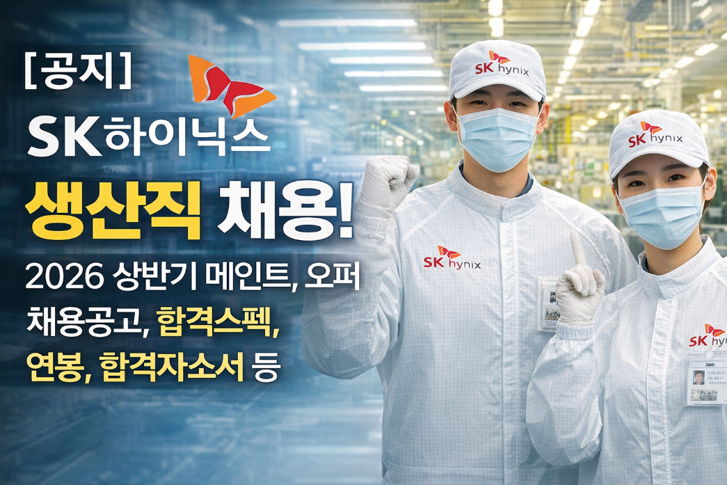 SK하이닉스 생산직 채용공고 합격스펙 연봉, 이것만 알면 끝