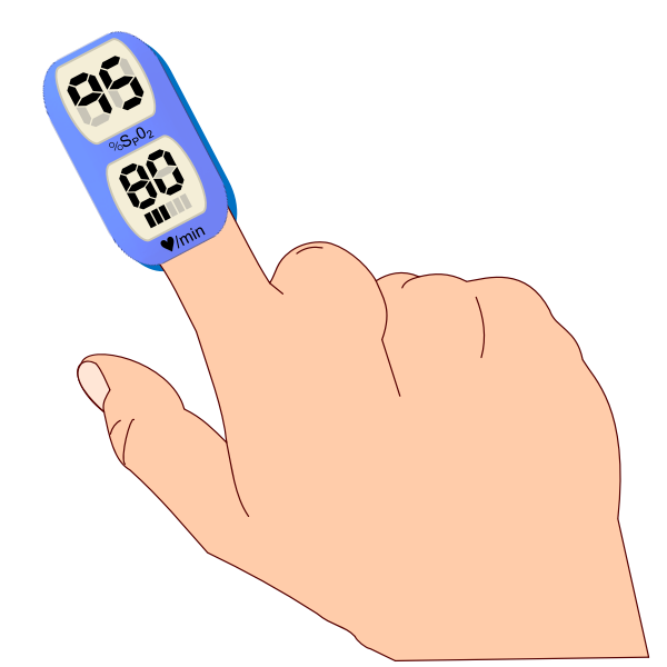 산소포화도 측정기 일러스트