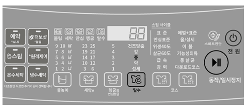 [세탁], [헹굼]만 선택해서 동작했나요?