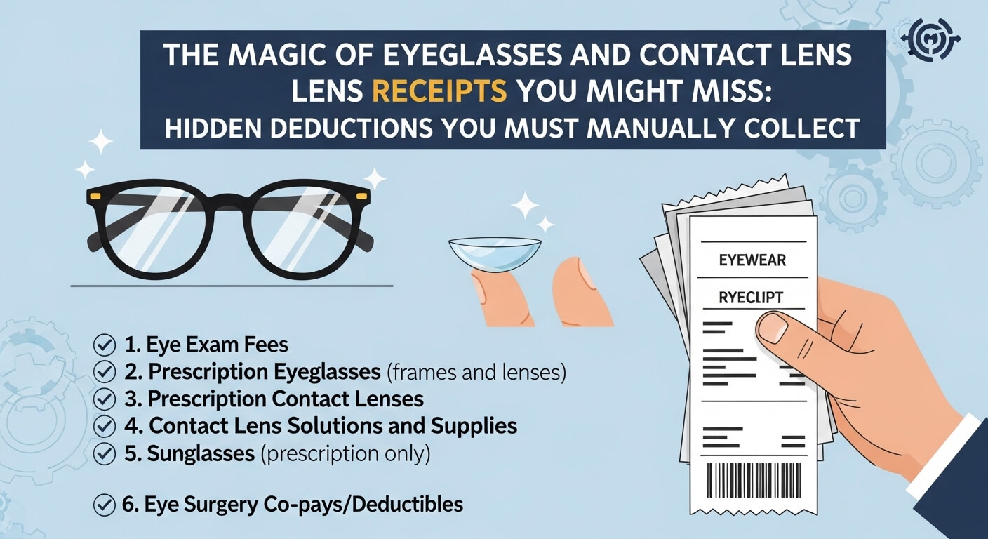 "놓치기 쉬운 '안경·콘택트렌즈' 영수증의 마법" : 병원비 자동 합산에 안 뜨는 항목들, 수동으로 챙겨야 할 숨은 공제 리스트.