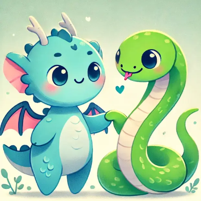 푸른-용-초록색-뱀