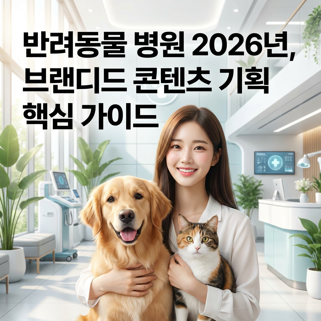 반려동물 병원 2026년 | 브랜디드 콘텐츠 기획 핵심 가이드