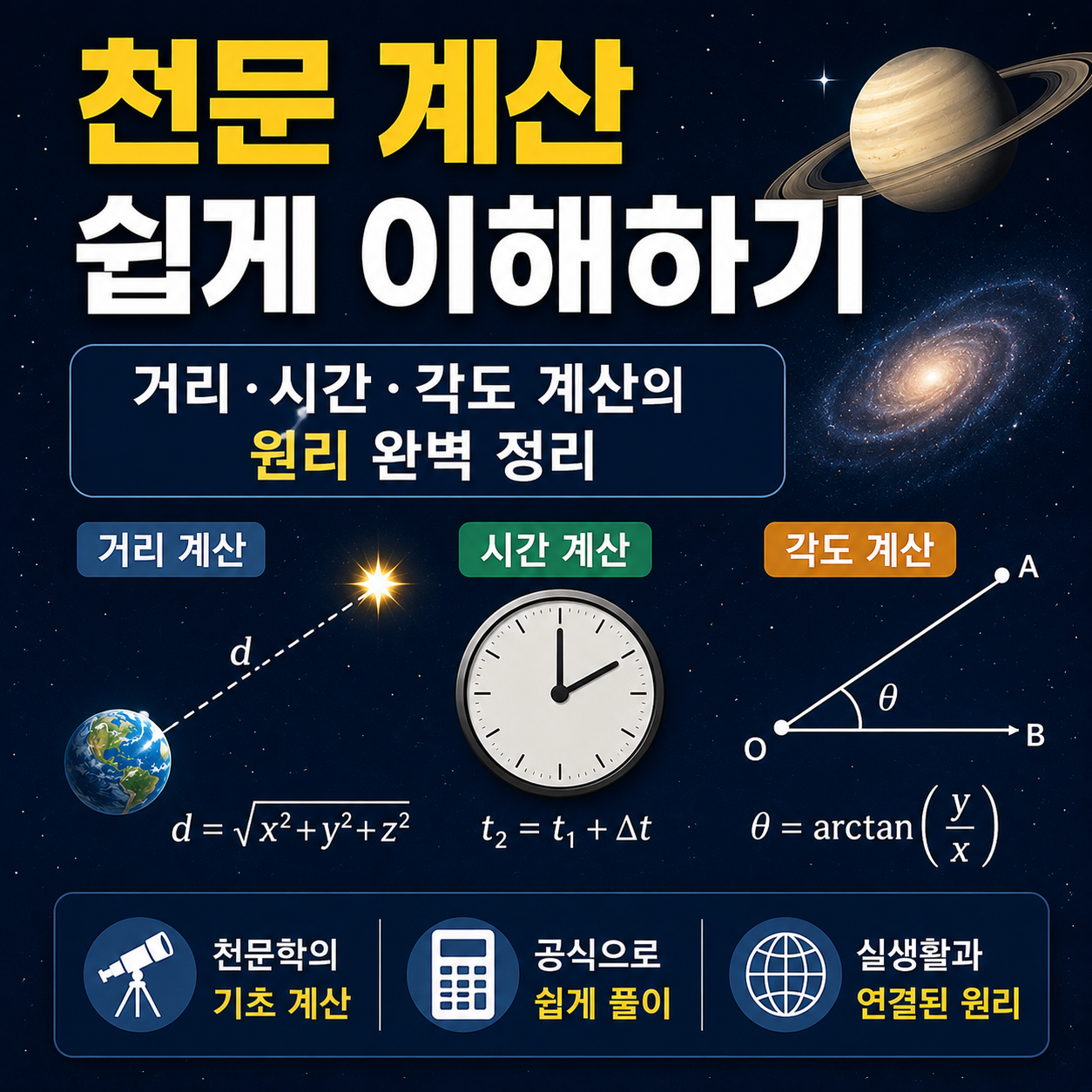 천문 계산 쉽게 이해하기