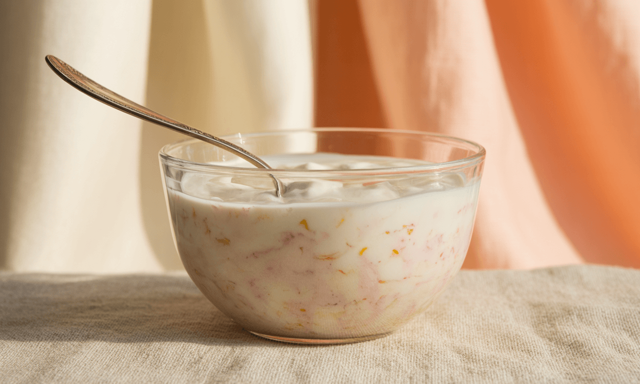 설사-멈추는-법-그릇에-요쿠르트가-있는-모습