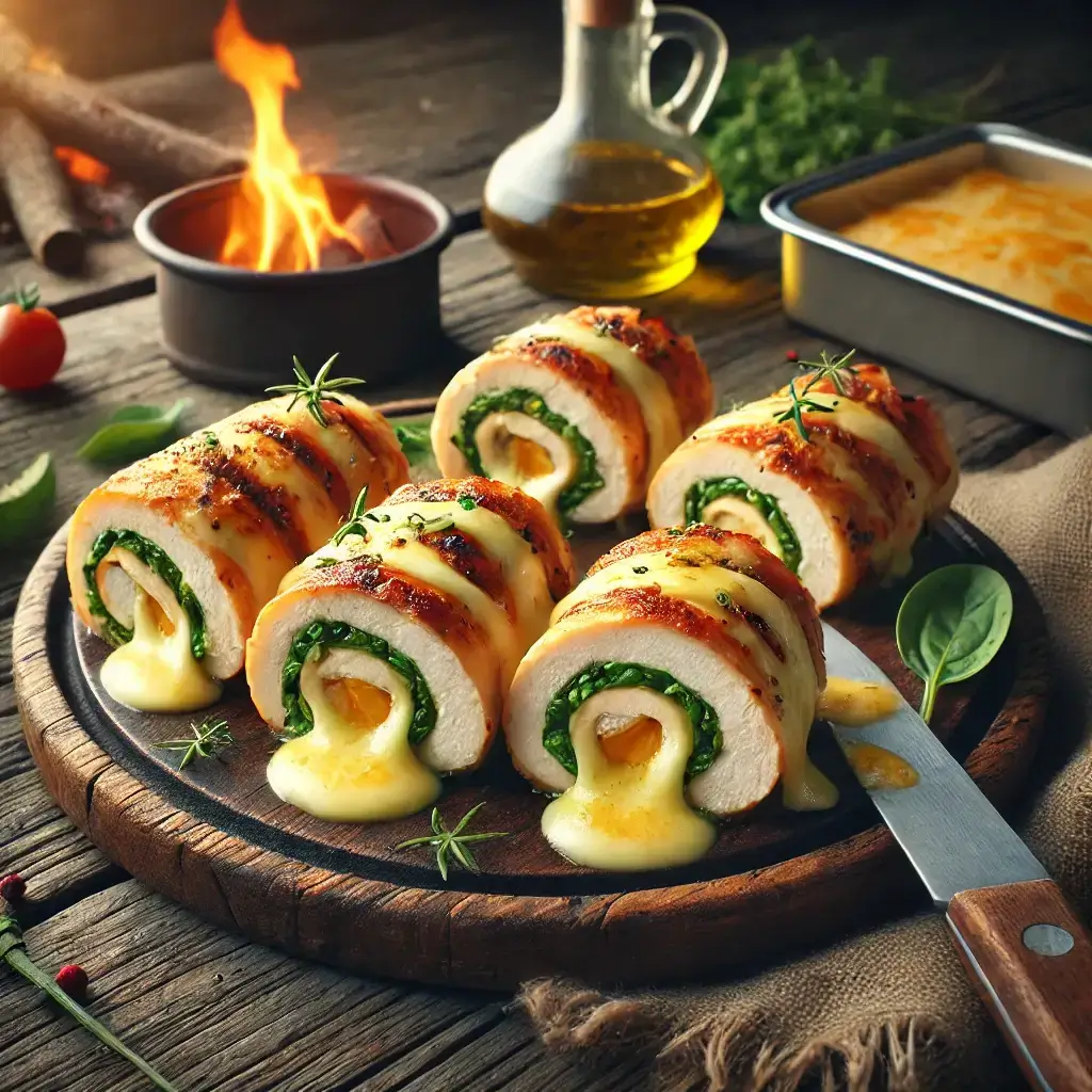 캠핑용 닭가슴살치즈롤