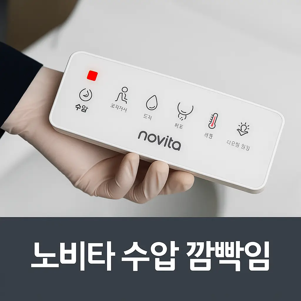 노비타 비데 수압버튼만 깜박거림