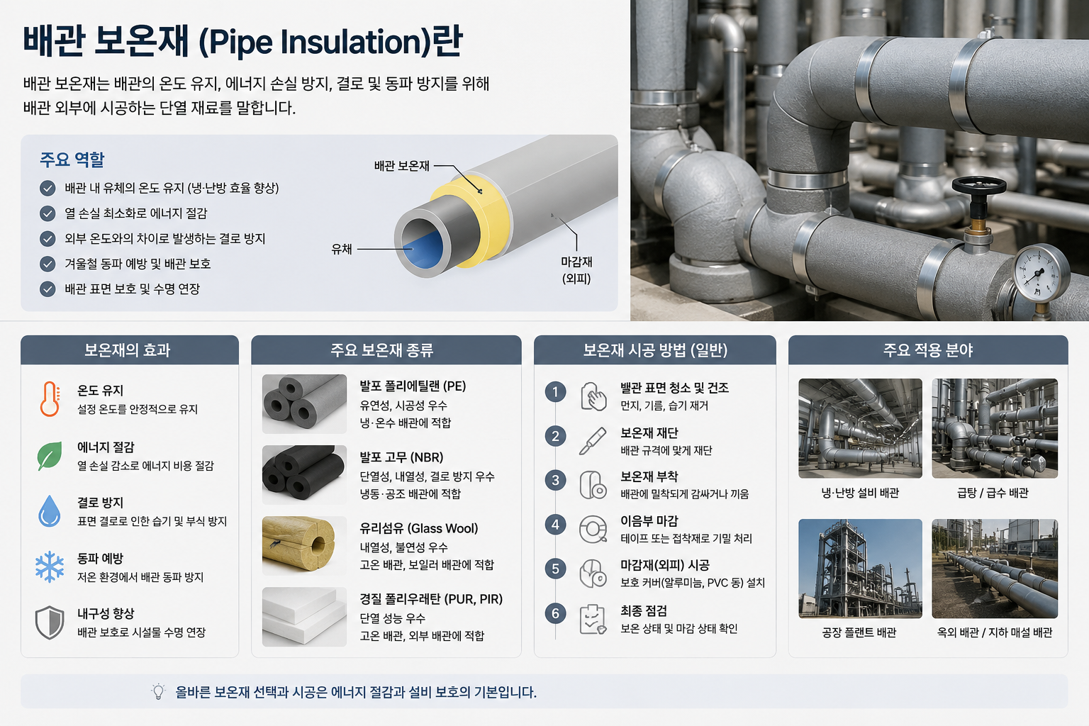 배관 보온재(Pipe Insulation)란
