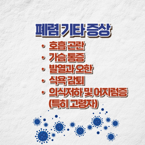 폐렴 증상