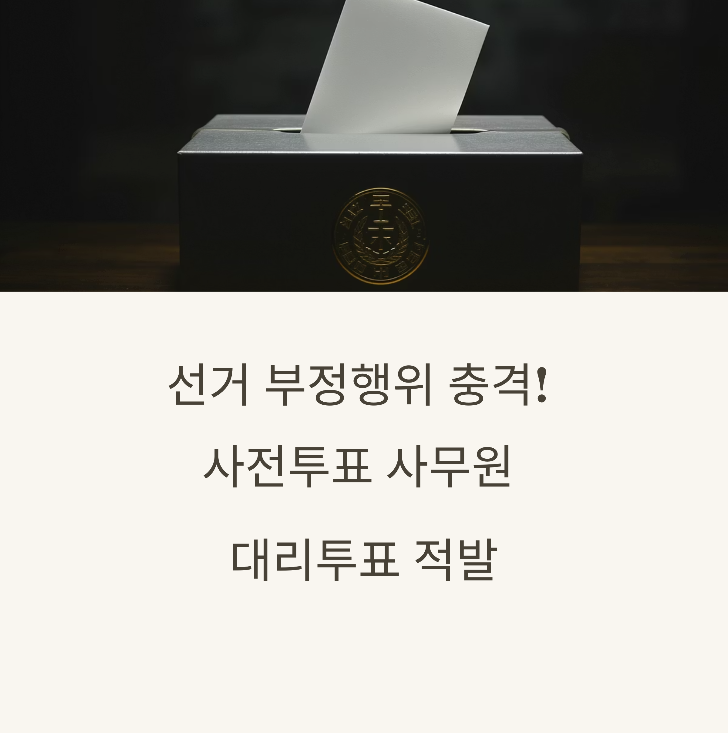 사전 투표, 대리 투표 적발