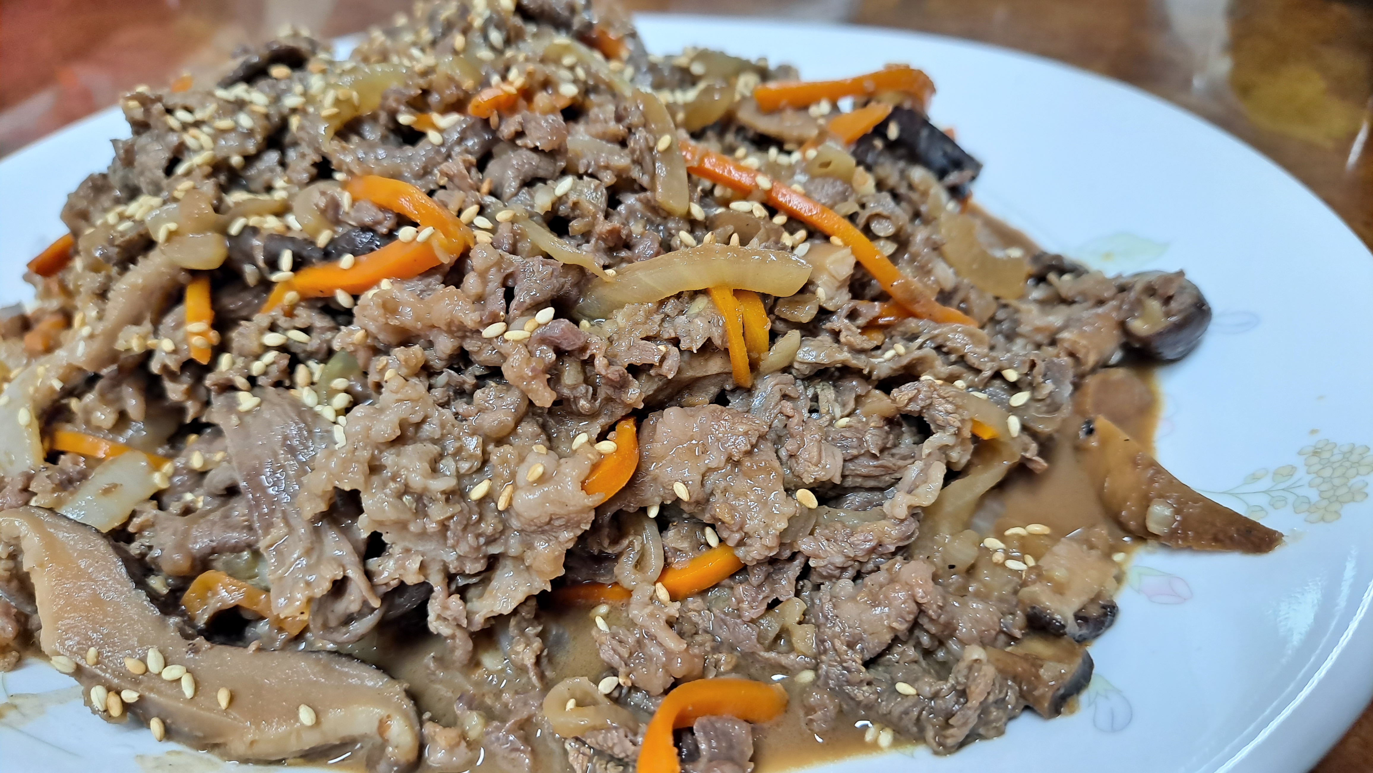 한우 소불고기 반찬