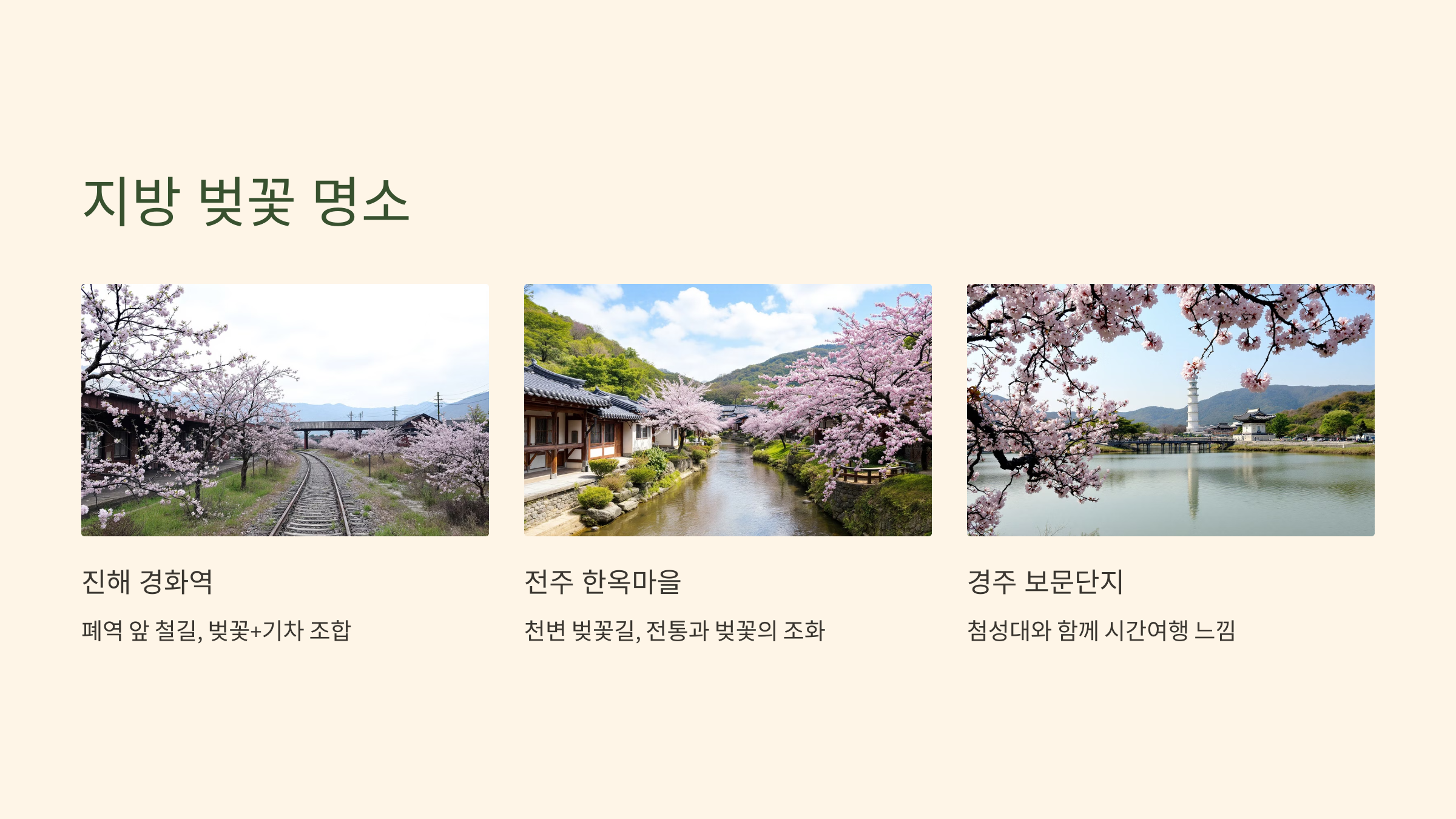 지방 벚꽃 명소