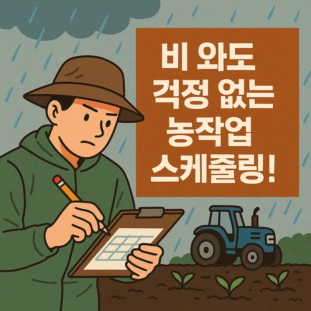 농업경제학 : 비 오는 날 농작업 스케줄 이렇게 짜면 망하지 않습니다!