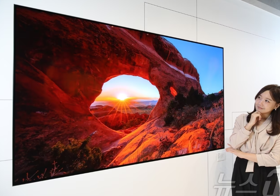 LG디스플레이의 4세대 OLED TV 패널.(LG디스플레이 제공)
