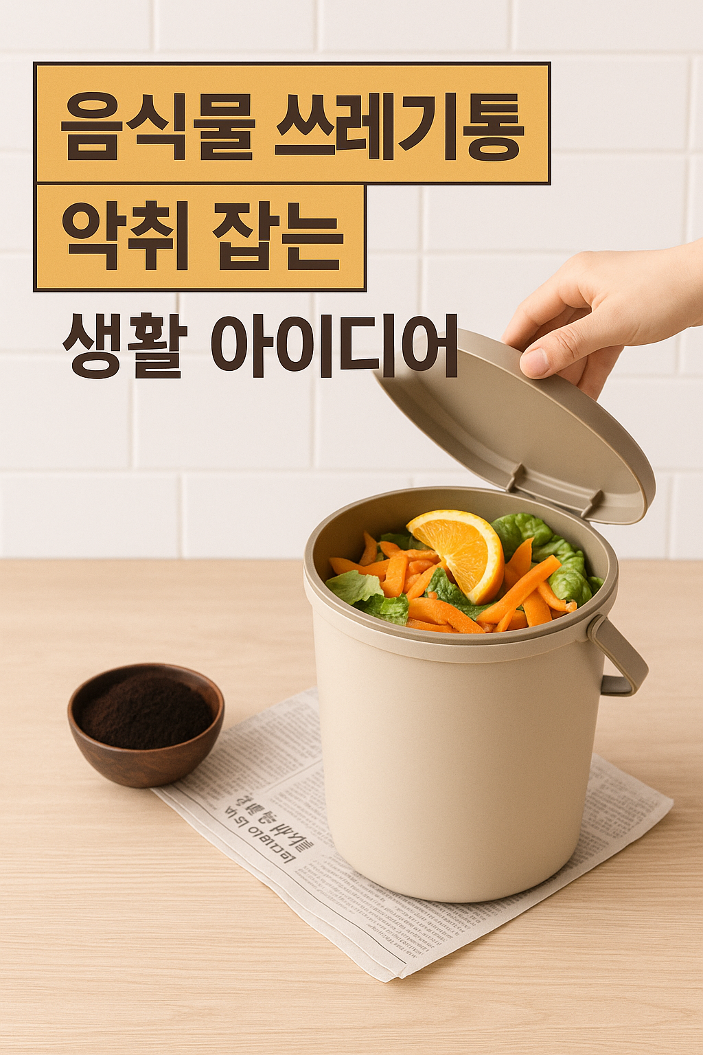 음식물 쓰레기통 악취 잡는 생활 아이디어