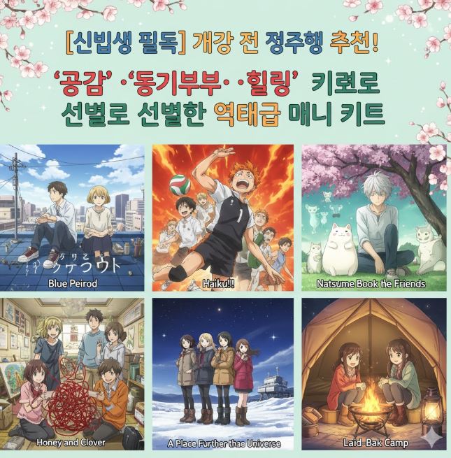 [신입생 필독] 개강 전 정주행 추천! (공감,동기부여,힐링)