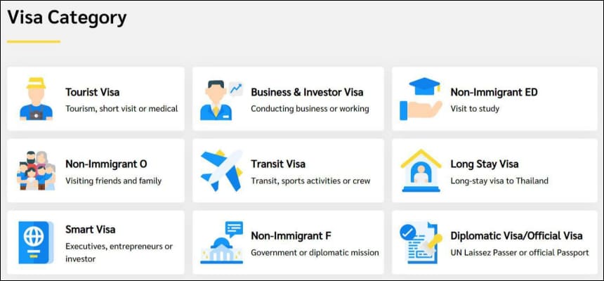 태국 비자 종류