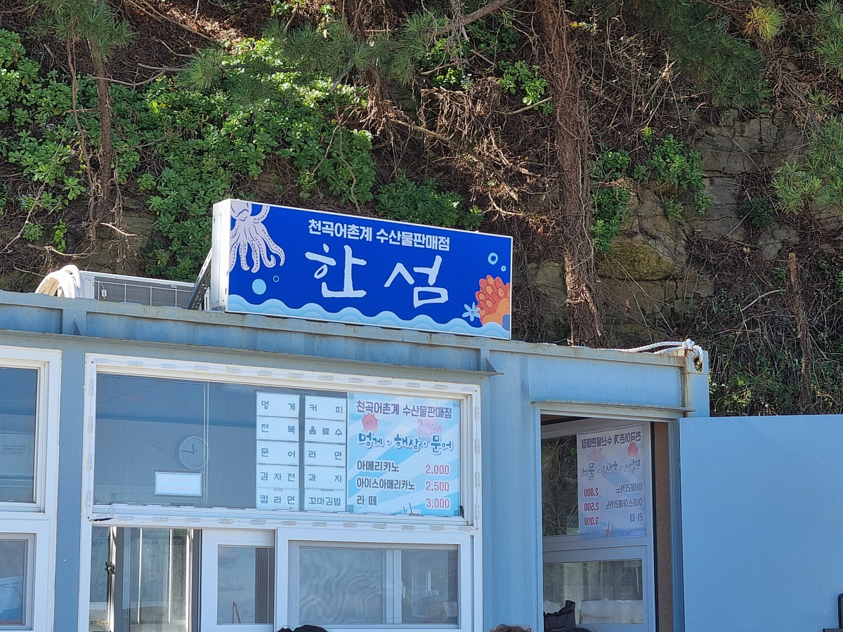 동해 가볼만한곳 천곡항 후기 &amp;#124; 수상 레저와 감성돔 낚시&amp;#44; 작은 항구 매점