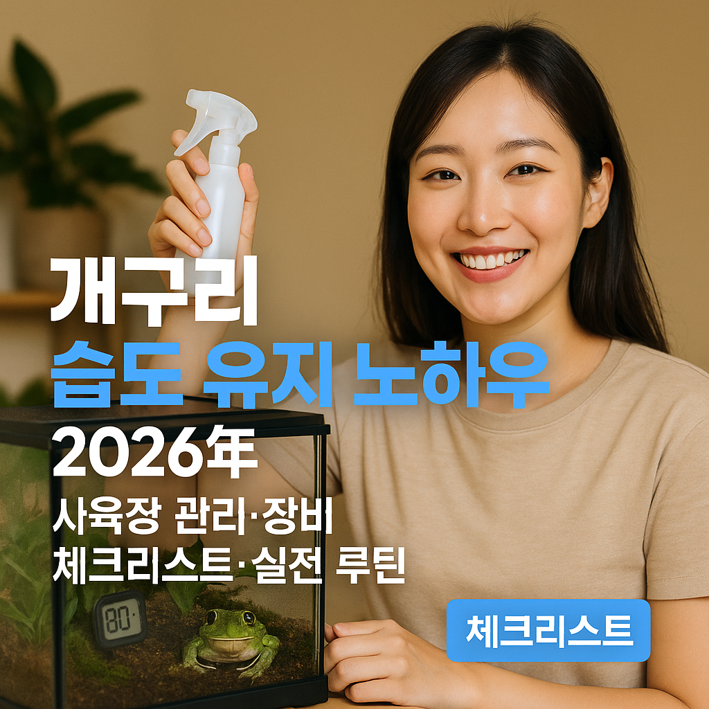 개구리 습도 유지 노하우 2026년 | 사육장 관리·장비 체크리스트·실전 루틴