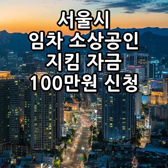 서울시 임차 소상공인 지킴 자금