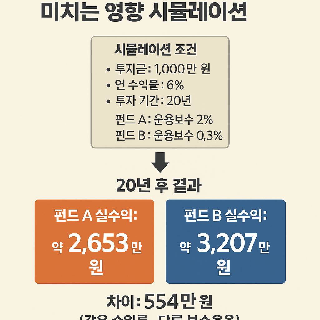 운용보수 차이에 따른 수익률 비교