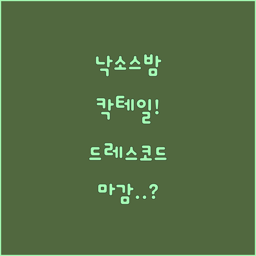 낙소스타운 나이트라이프 칵테일 바 클..