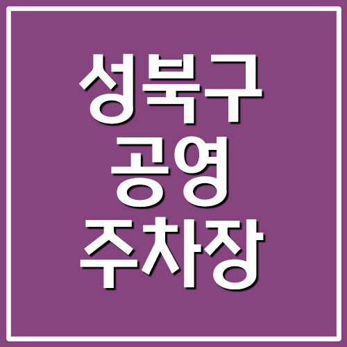서울 성북구 공영주차장