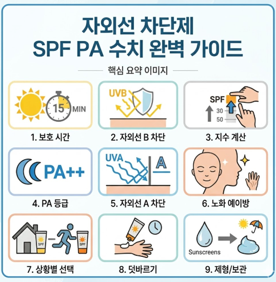 자외선 차단제 SPF PA 수치 보는 법