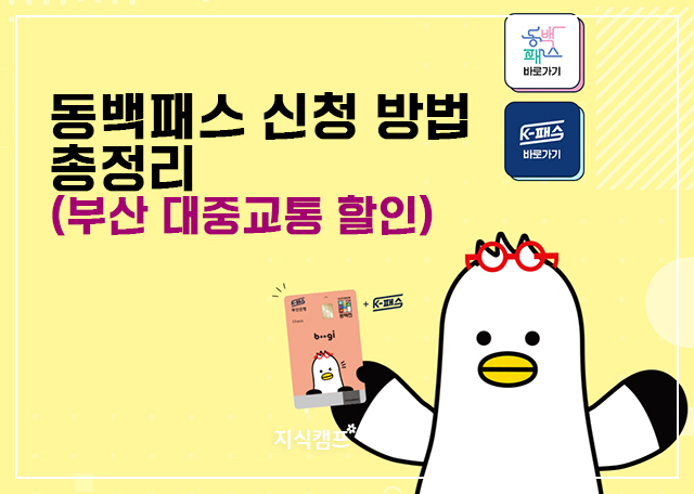 동백패스 신청 방법 총정리(부산 대중교통 할인)