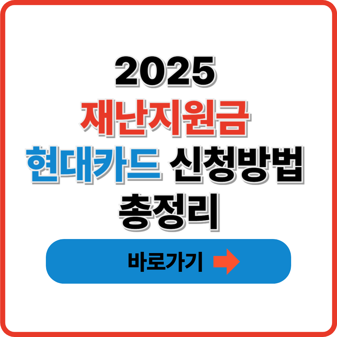 2025 재난지원금 현대카드 신청방법 총정리 썸네일
