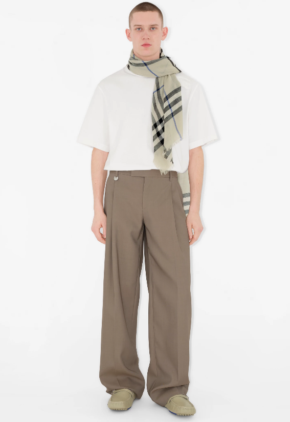 버버리 스카프 - 체크 울 스카프