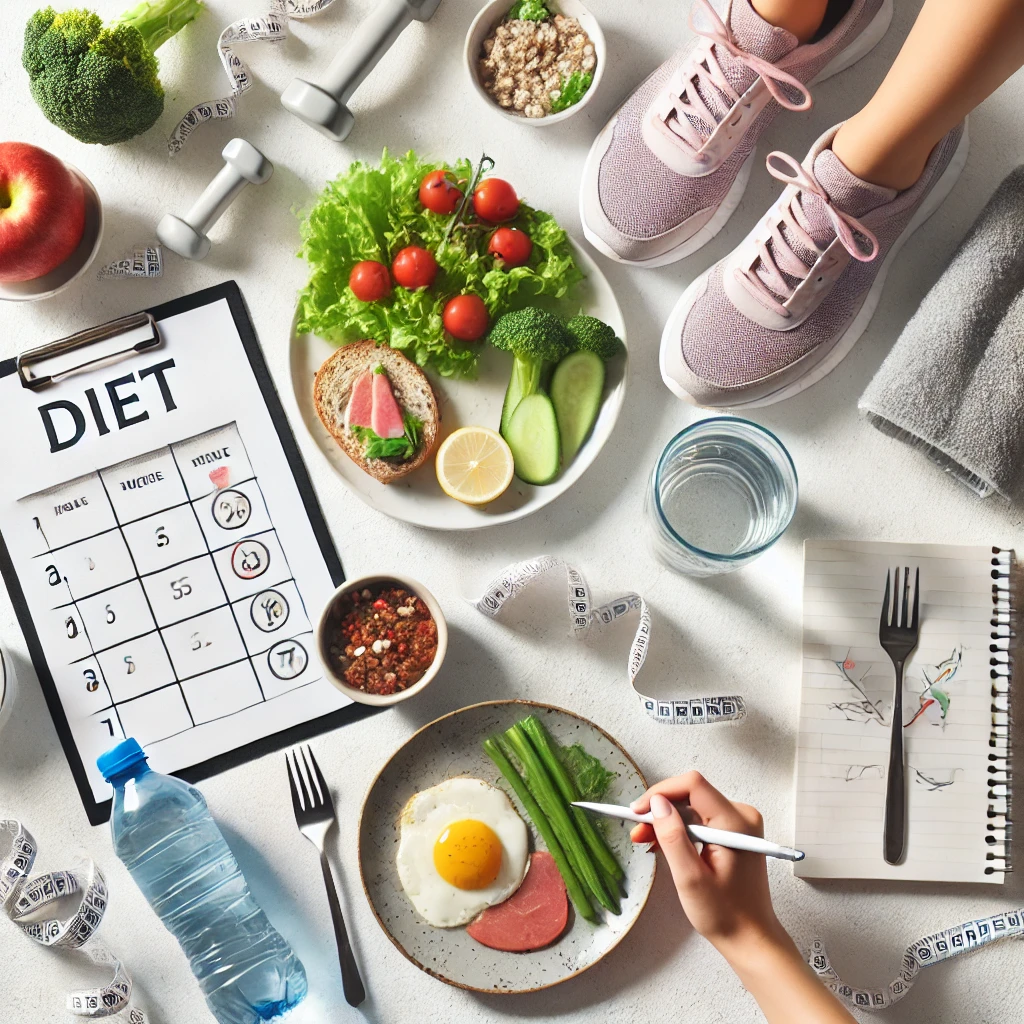 다이어트와 관련된 식단, 운동, 계획서