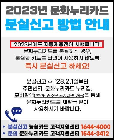 2023 문화누리카드