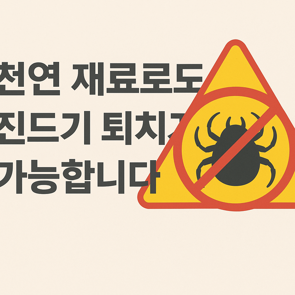 천연 재료로도 진드기 퇴치가 가능합니다