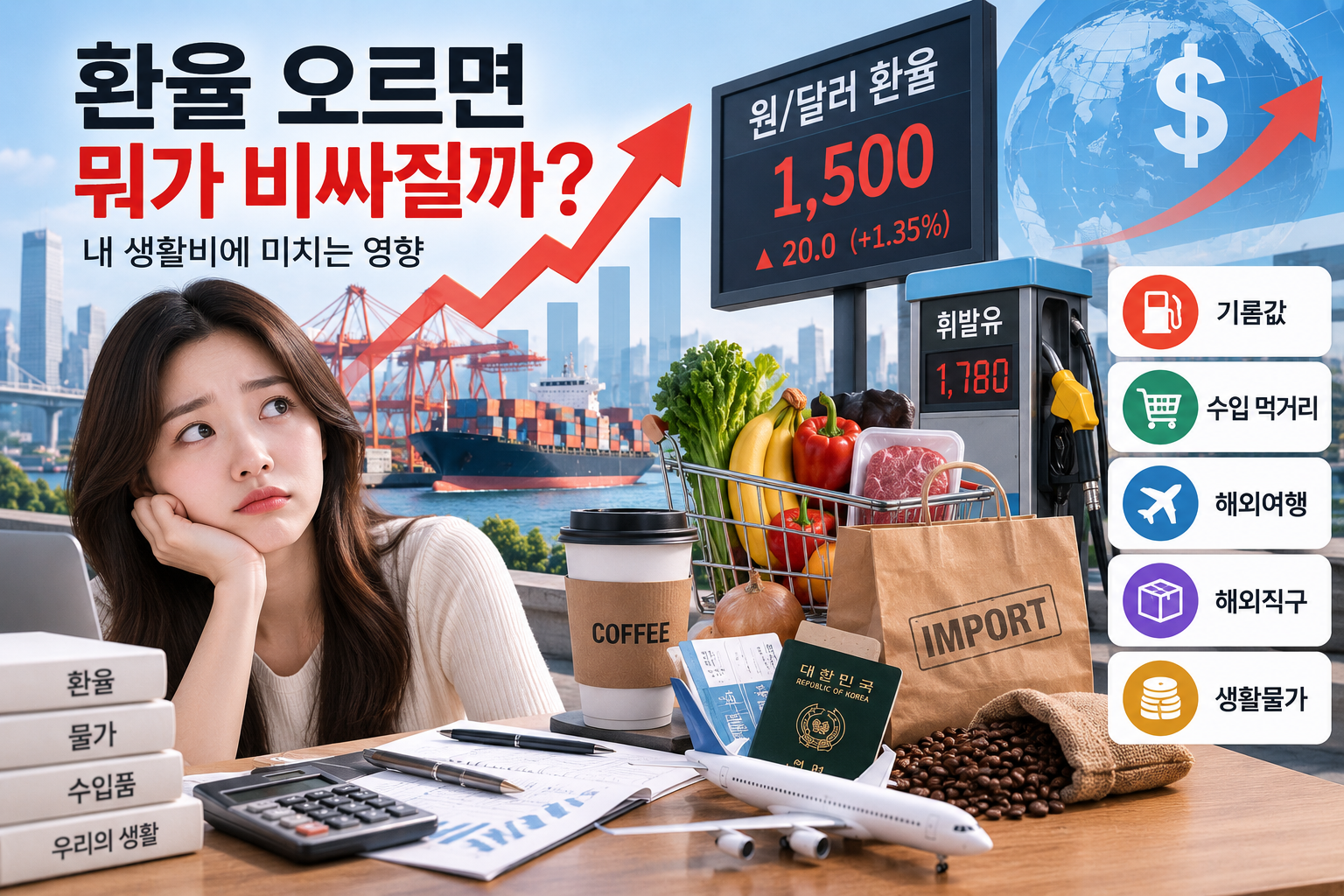환율 오르면 뭐가 비싸질까?