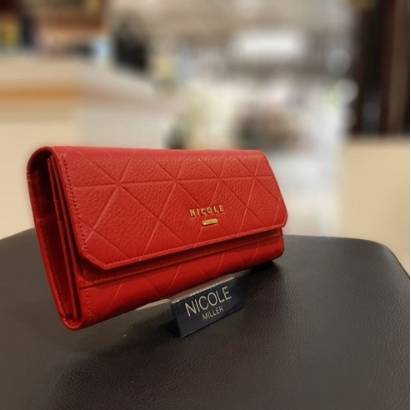니꼴밀러 경산점 여성 스마트한 장지갑 고급천연소가죽 국산 백화점브랜드 명품지갑 레드