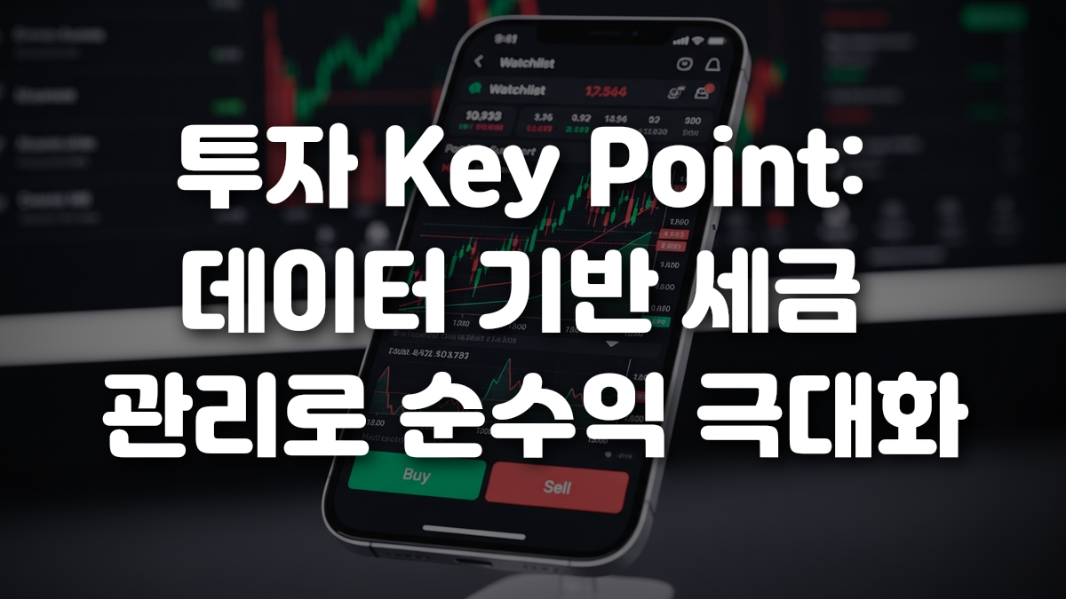 투자 Key Point 데이터 기반 세금 관리로 순수익 극대화