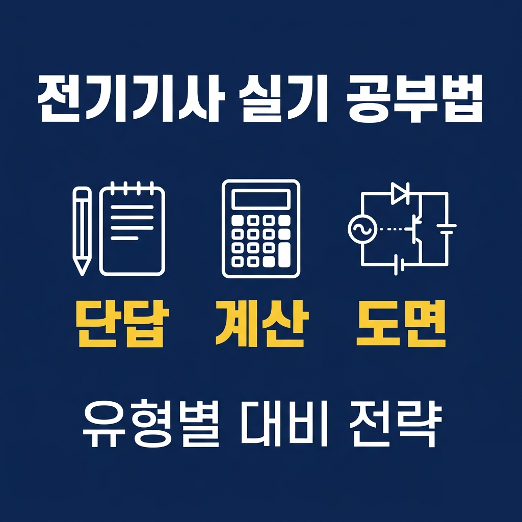 전기기사 실기 공부법 단답 계산 도면 대비 썸네일