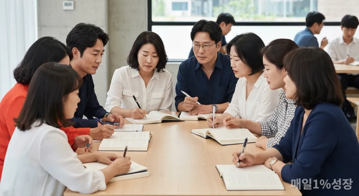 책을 읽고 토론하는 한국인 독서 모임