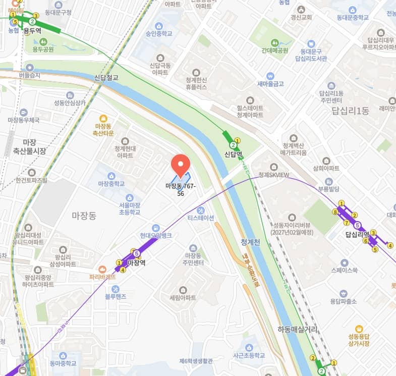 청계백상엘리츠 위치
